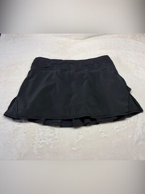 Lululemon Skort Women’s Sz 8 Black Ruffle Athletic With Linner